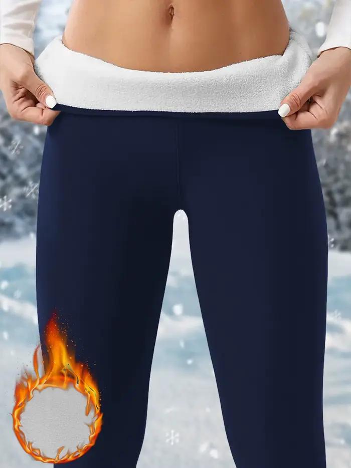 Leggings taille haute doublés de polaire pour femmes, pantalon chaud thermique épais et doux pour le contrôle du ventre, la course à pied et le Yoga pour l'hiver froid occasions spéciales