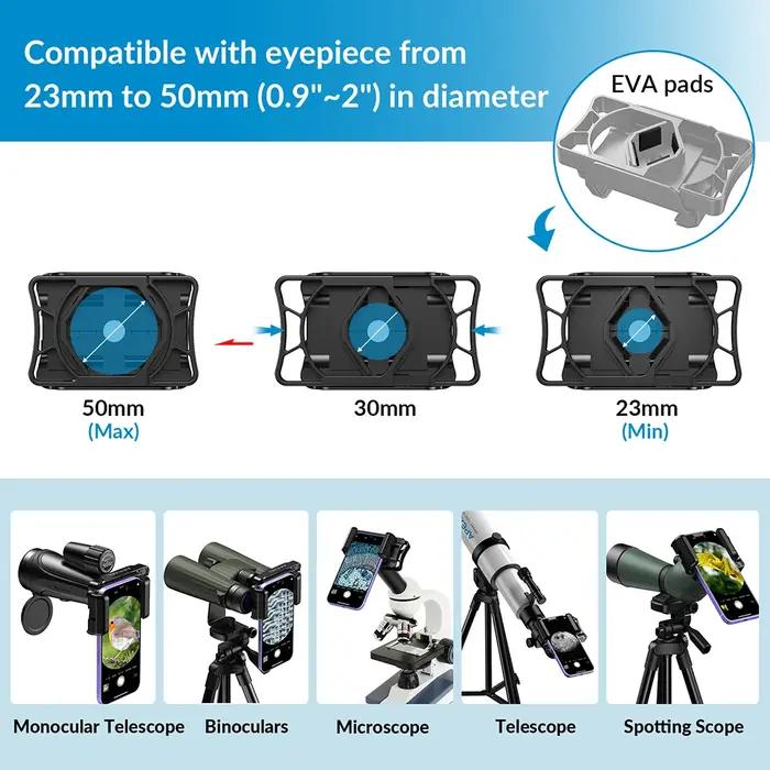 APEXEL jumelles télescope téléphone adaptateur Smartphone montage pince pour monoculaires Microscope
