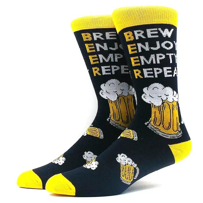 Chaussettes bière animaux pour chasseurs - Motif fun hip hop cadeau original sport décalé