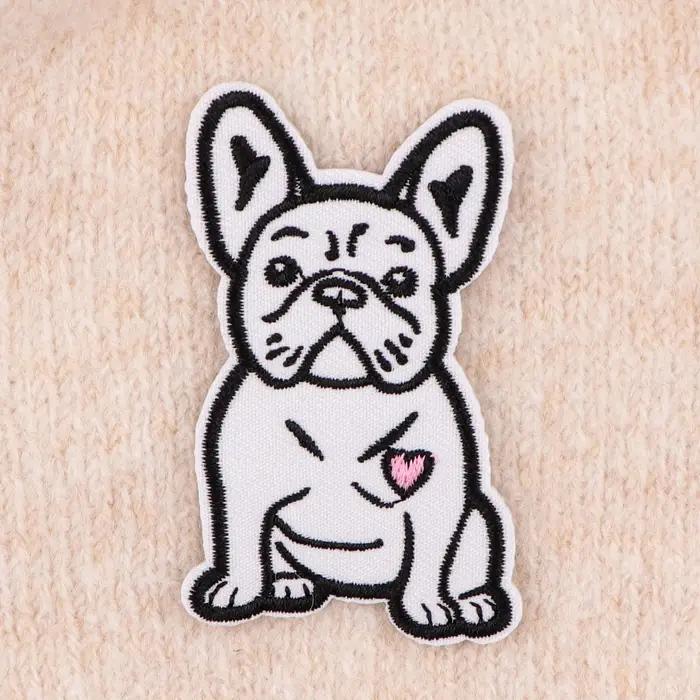 Patch Bouledogue Mignon Brodé Polyester Accessoire Vêtements Robe Jean Chapeau Occasions Spéciales