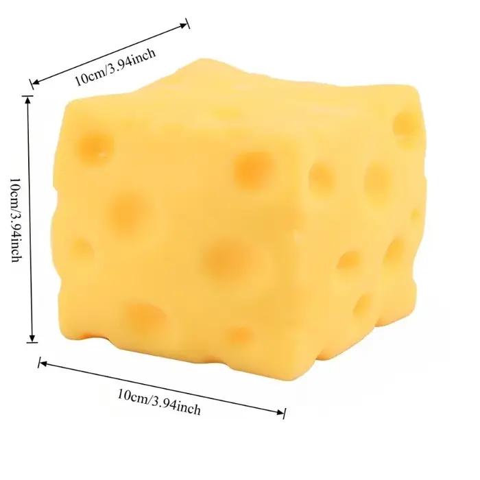 Jouet anti-stress géant en forme de cube de fromage super doux pour adultes conception réaliste et distrayante pour se détendre et se relaxer
