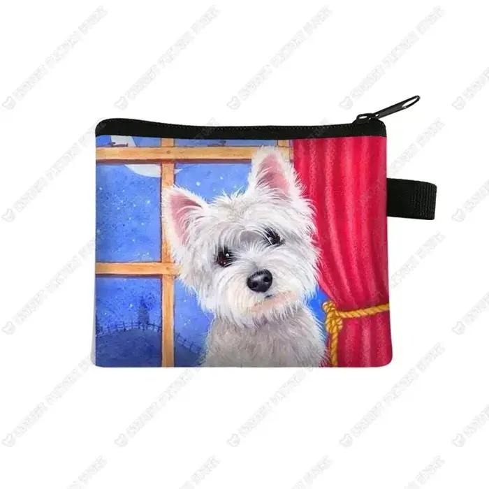 Westie – porte-monnaie en peinture de chien pour femmes