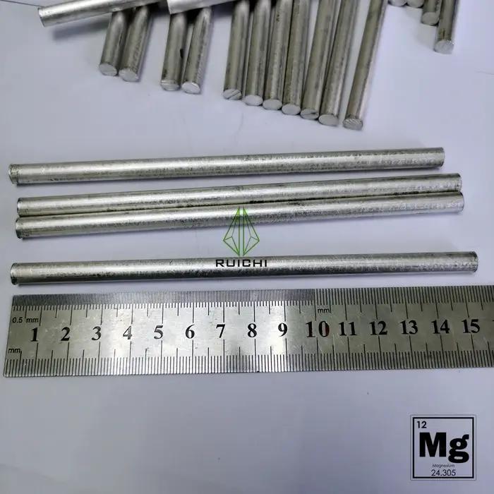 Bâtons en métal de magnésium 99.95% pur, diamètre de 7mm X longueur de 152mm, 10 pièces