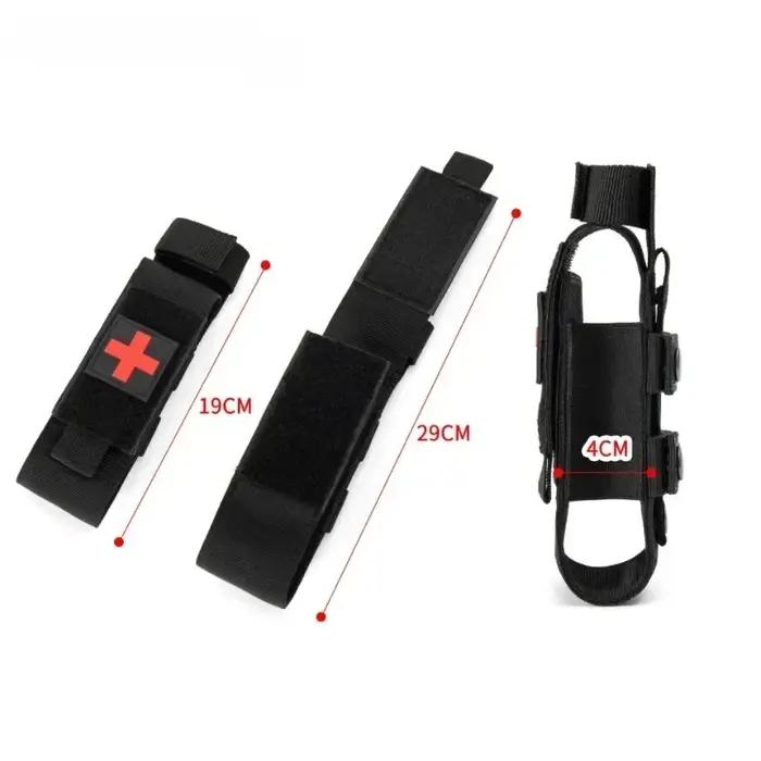 Pochette de garrot en Nylon de premiers secours tactique pour chat, étui pour couteau de chasse en plein air, paquets de ciseaux médicaux, équipement d'urgence en plein air