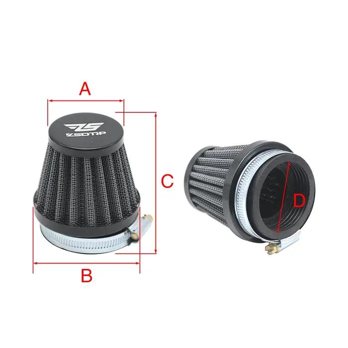 ZSDTRP-Filtre à air à pince universel pour carburateur de moto, nettoyeur conique d'entrée, 35mm 38m