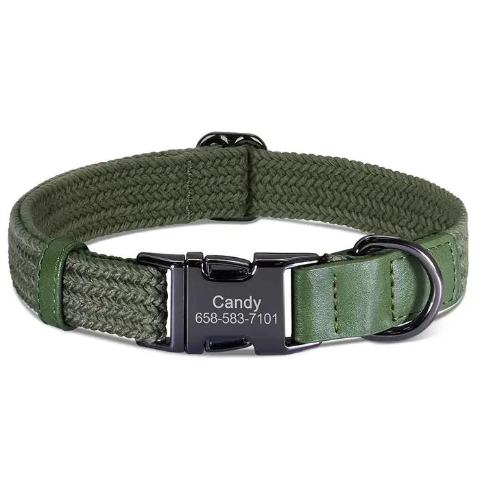 Collier de chien personnalisé en nylon durable pour chien