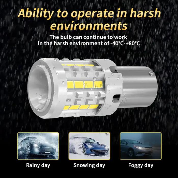 Oprah 2 pièces PY21W LED CANBUS clignotant BA15S P21W 1156 BAU15S ampoule 3020SMD voiture LED feu de