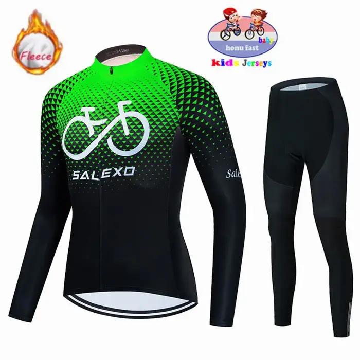 Vêtements de cyclisme en polaire pour enfants