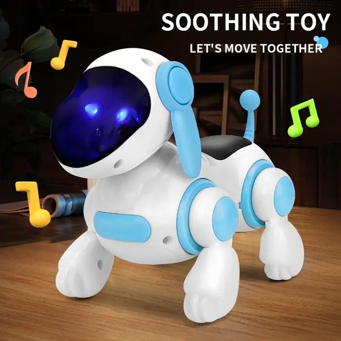 Chien robotique interactif intelligent simulation de lumière de marche son musique éducateur pour enfants ramper chant et interactif nouveau jouet occasion spéciale