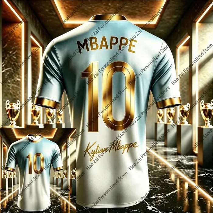 Maillot/T-shirt de football édition spéciale Mbappé 2026 — Maillot/T-shirt de l'équipe nationale de France pour enfants, adultes, unisexe et T-shirts pour fans