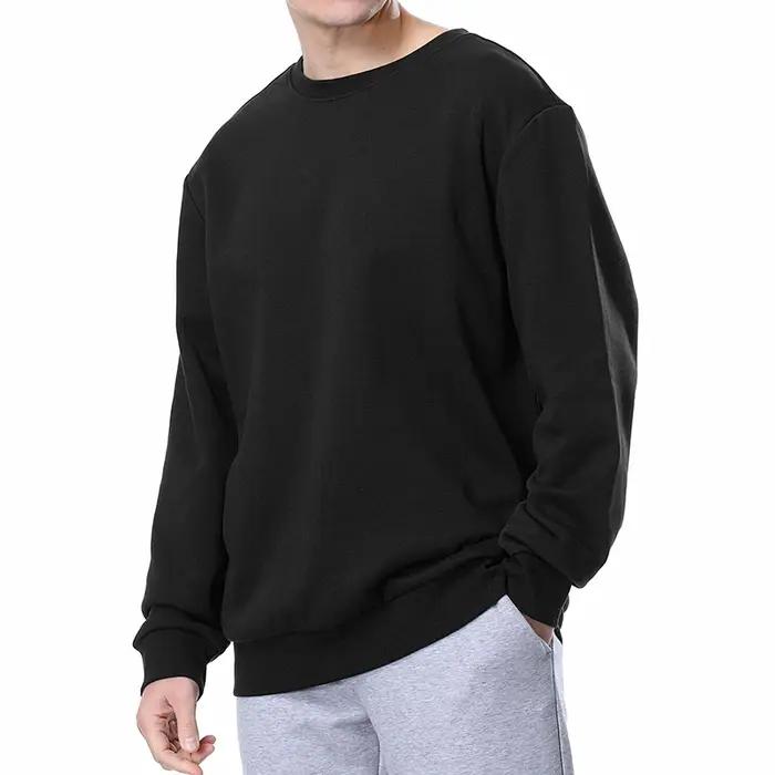 Sweat-shirt basique à col rond pour hommes et femmes, pull chaud et confortable doublé en polaire, a