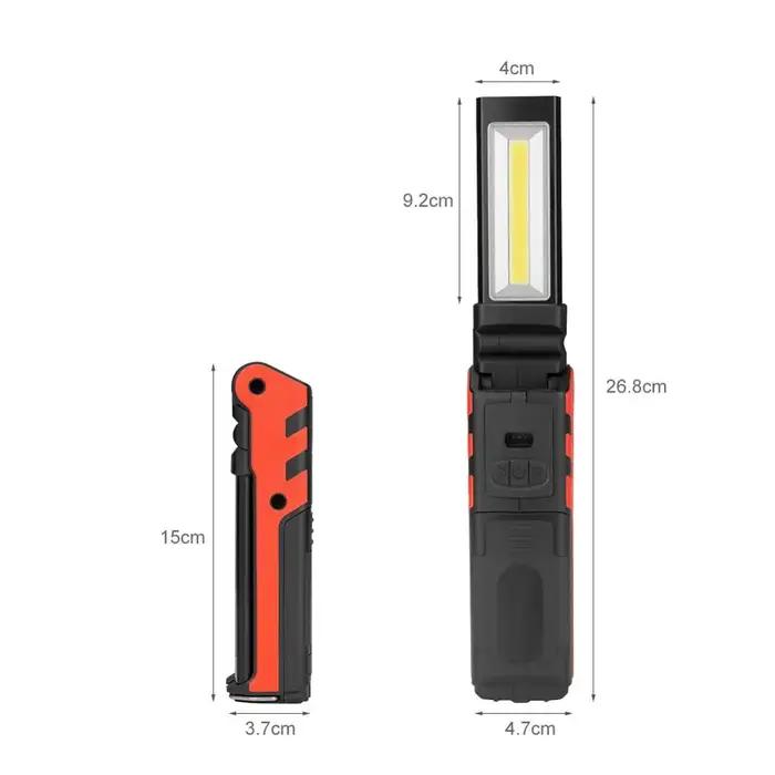 Lampe de travail LED COB à intensité variable, lampe de poche Rechargeable par USB, lampe d'inspecti