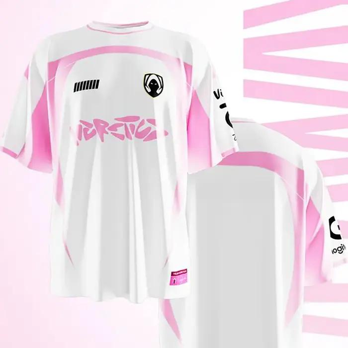 Team Heretics 2025 Champions Maillot rose T-shirt imprimé mode 3D pour hommes et femmes LOL VALORANT