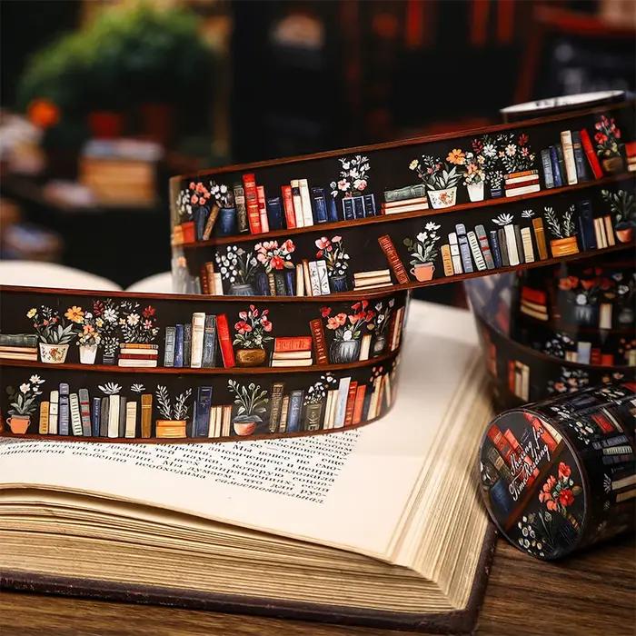 Journal Go 4x200cm temps de lecture personnages Vintage aménagement paysager matériel PET bande Scrapbooking bricolage