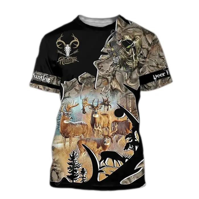 T-shirt pour homme imprimé en 3D Hunter