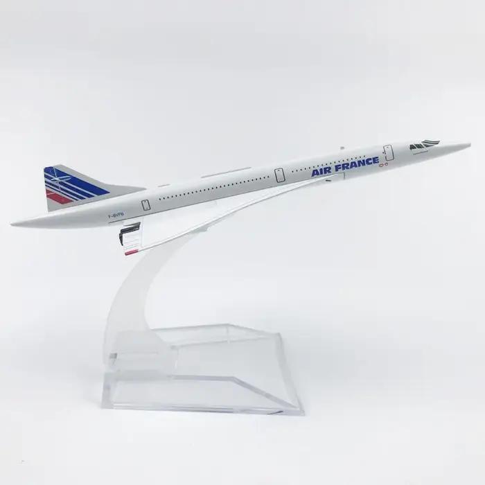 16cm 1:400 échelle Concorde Air France avion modèle avion de ligne alliage moulé sous pression modèle d'avion jouets Collection décor à la maison Miniatures