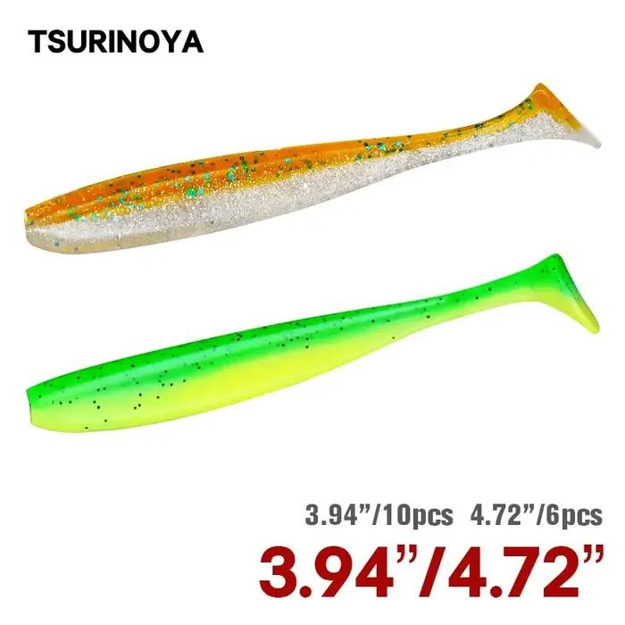 TSURINOYA nouvelle taille 100mm 120mm T queue ver leurres souples facile Shiner artificiel doux appâ