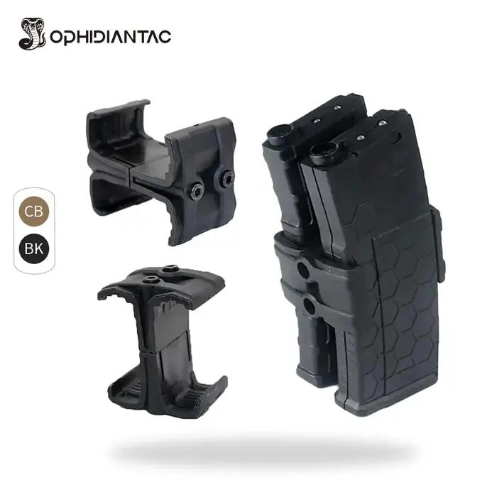 Double magazine parallèle OphidianTac AK AR15 M4 Mag595 en nylon pour pistolets à air et pistolets occasions spéciales paintball tir sportif chasse en extérieur