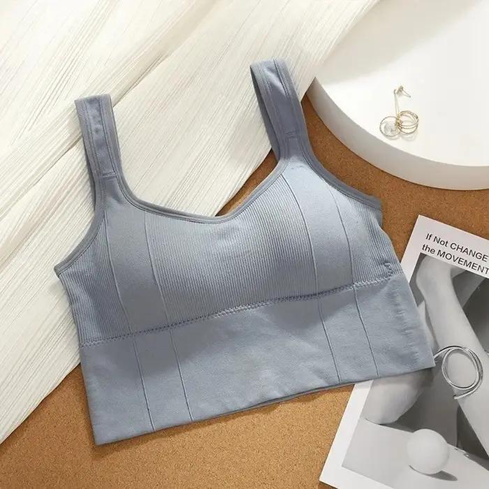 Soutien-gorge de sport respirant pour femme, haut de fitness anti-transpiration, soutien-gorge de yoga sans couture, haut court antichoc, soutien-gorge push-up, haut d'entraînement de gym