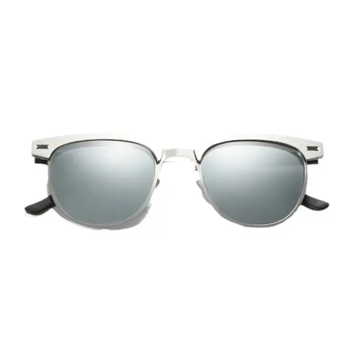 Lunettes de soleil polarisantes rétro pour hommes - Monture ronde petite, protection UV, sports et voyage