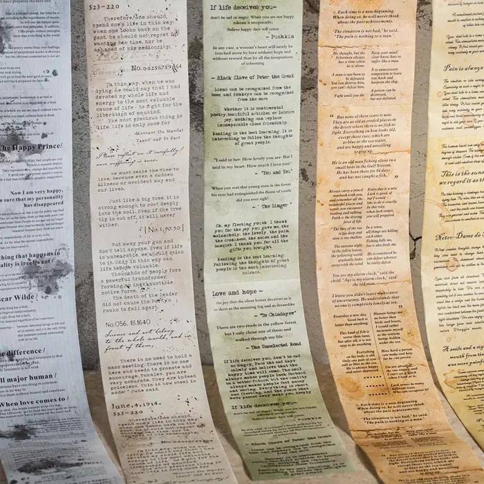 Journal GO 9x200 cm Collage Journal indésirable maître manuscrit bande autocollants pour Scrapbooking planificateur Journal décor ruban de masquage