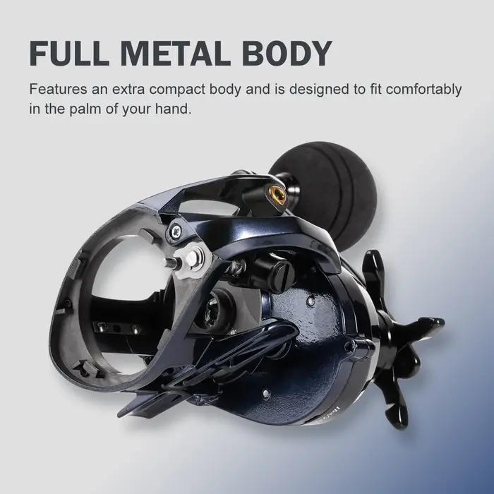 Noeby nouveau moulinet de pêche Baitcasting cosse corps entièrement en métal 25kg traînée Max 6.31 r