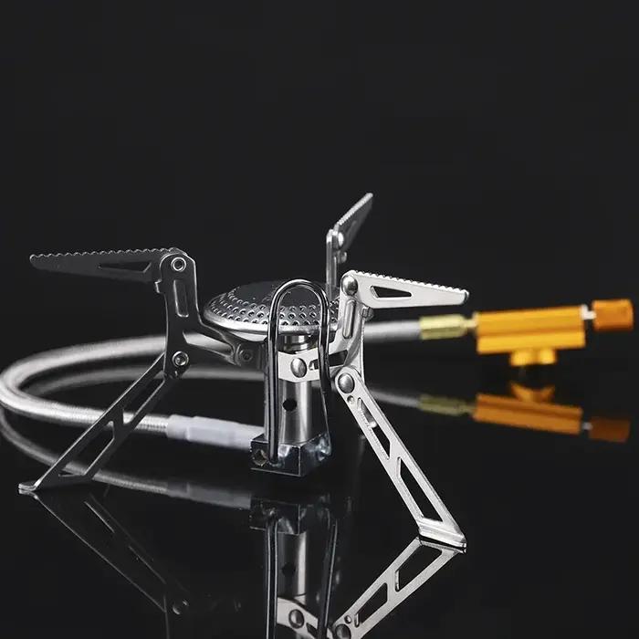 Cuisinière à gaz fendue haute puissance en érable de feu, four portable en acier inoxydable, équipem