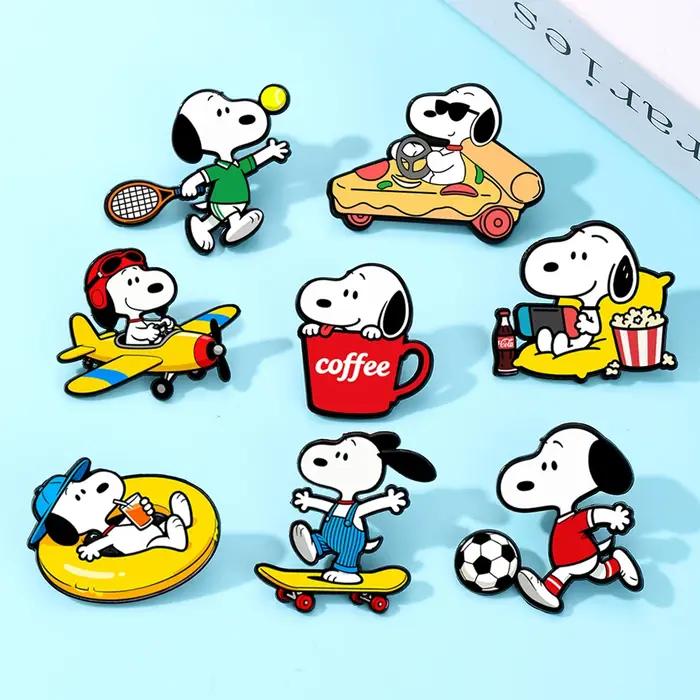 Broches émaillées en forme de chiot blanc ensemble d'accessoires de bijoux à la mode cadeau pour amis occasions spéciales
