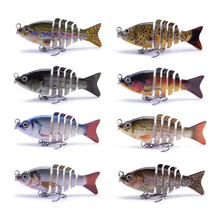 Leurres de pêche articulés multi-joints 5 cm Bionic 2020, crankbaits réalistes, appâts durs pour poi