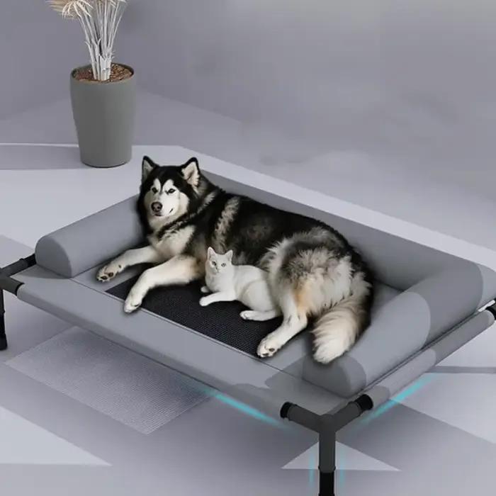 Lit de couchage rafraîchissant pour chien avec oreiller