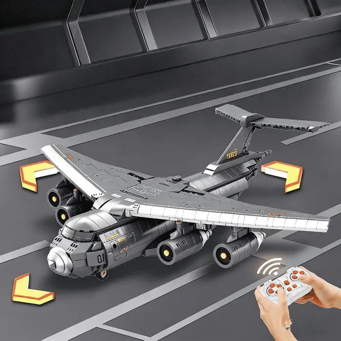 Modèle de construction en briques de l'avion de transport militaire Y-20 - 1561 pièces