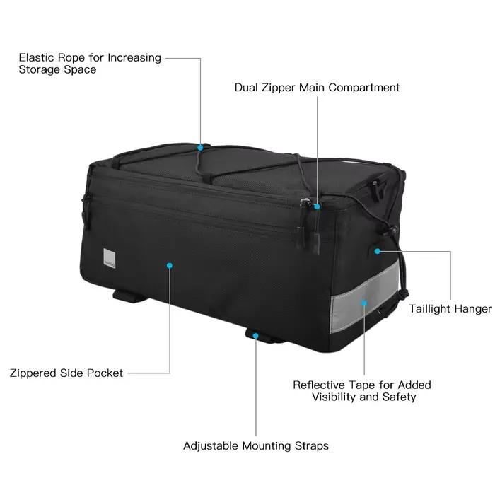 Sac isotherme multifonction pour siège arrière de vélo, accessoires de cyclisme, bagage T1