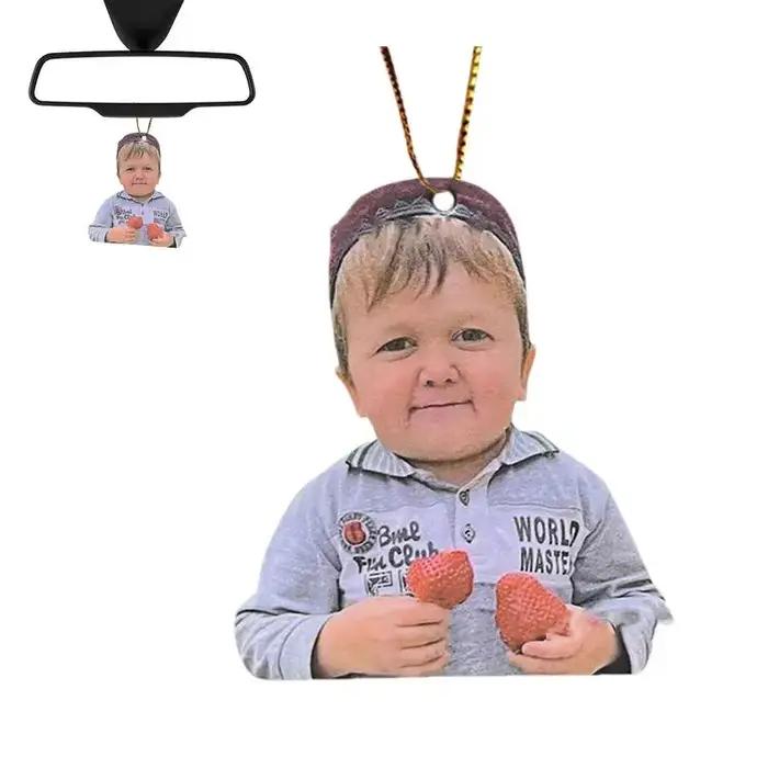 HASBULLAH – pendentif de rétroviseur de voiture créatif, célébrité en ligne russe, décor suspendu de