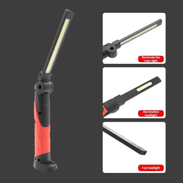 Lampe de travail COB haute luminosité rechargeable résistante aux chocs pour activités de plein air camping randonnée nuit et réparation automobile
