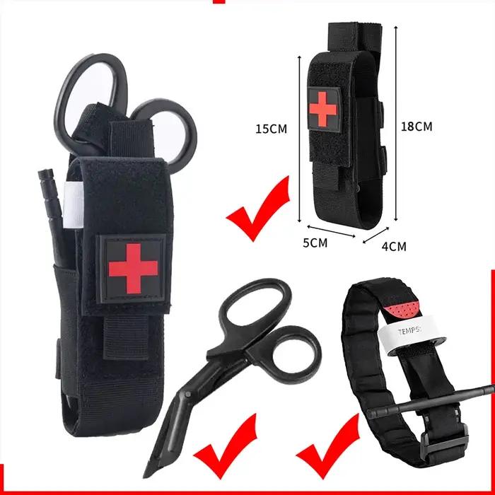 Trousse de premiers secours militaire tactique, garrot, ensemble de survie, support de soins infirmiers, équipement médical, sac à ciseaux, équipement de plein air