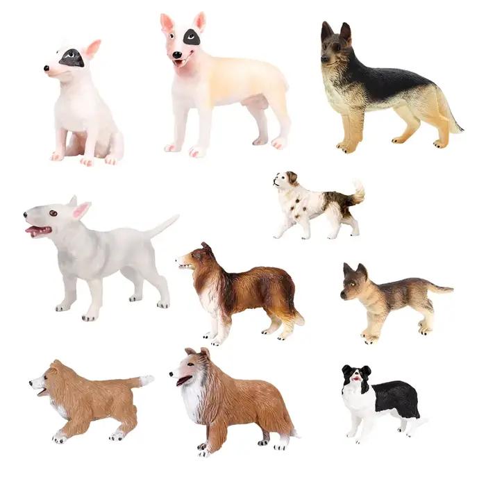 Magnifiques figurines de chiens en PVC pour la décoration intérieure et les cadeaux éducatifs pour enfants occasions spéciales anniversaires Noël