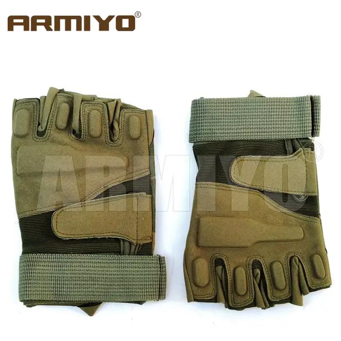 Gants tactiques demi-doigts Armiyo pour chasse pêche tir airsoft et sports outdoor