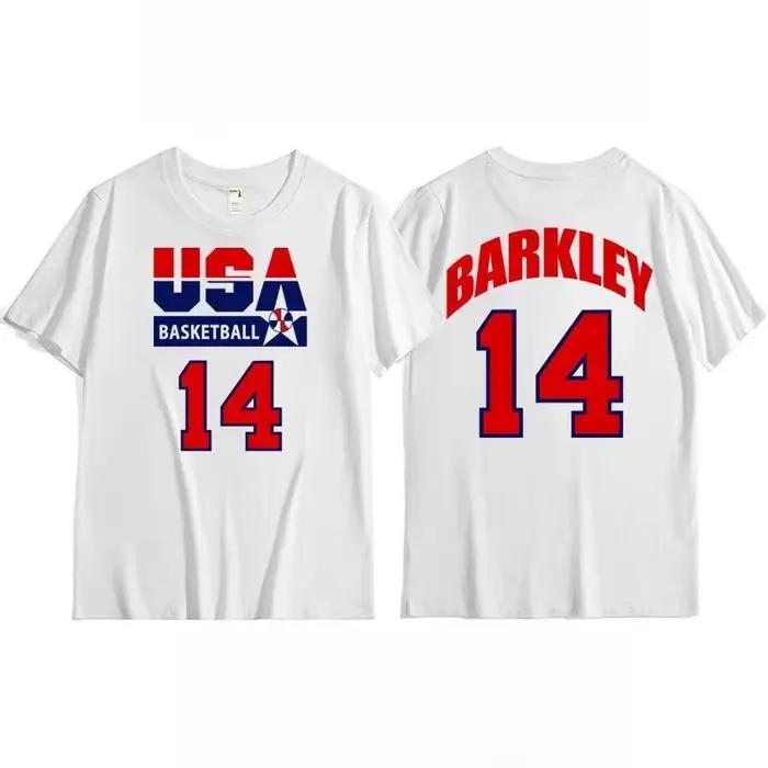 T-shirt Dream Team, haut d'entraînement de basket-ball américain pour hommes, T-shirt rétro à manches courtes pour hommes, sport de rêve, mode décontractée