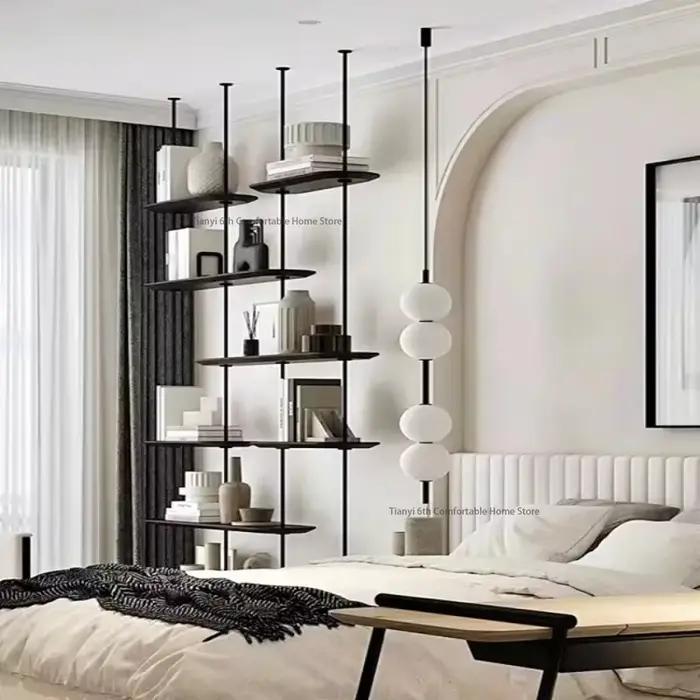 Bibliothèque au design minimaliste pour gagner de l'espace, bibliothèque de rangement moderne, salon