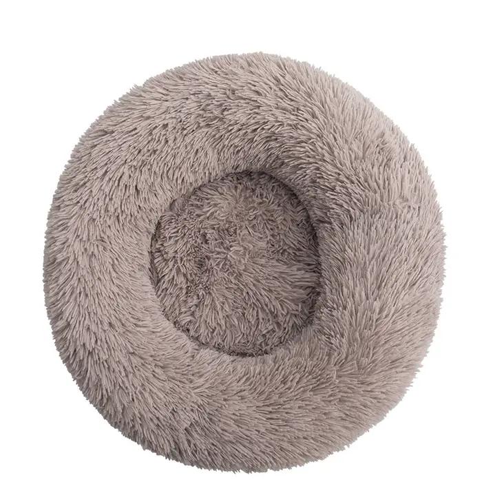 Lit orthopédique pour chien en forme de beignet, canapé-lit apaisant et anti-anxiété pour animaux de