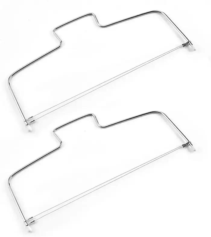 Double Fil Réglable Gâteaux Cutter En Acier Inoxydable Cupcakes Niveleurs Fondant Nivellement Couche Trancheuse Cuisson