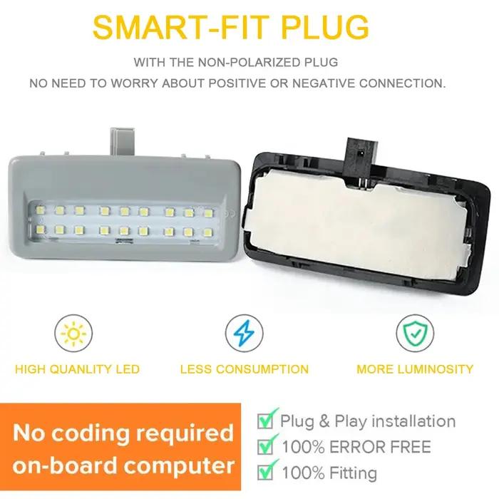 Pare-soleil intérieur LED pour miroir de vanité, 2 pièces, lumières pour BMW série 5 F07 F10 F11 sér
