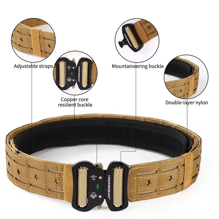 Ceinture tactique 2 pouces Quick Release MOLLE pour chasse et airsoft - Boucle combat durable