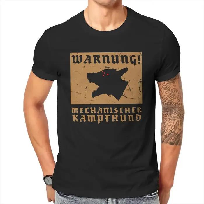 T-shirt Mechanischer Wolfenstein unisexe en coton pour homme style décontracté impression numérique pour grandes tailles occasions quotidiennes