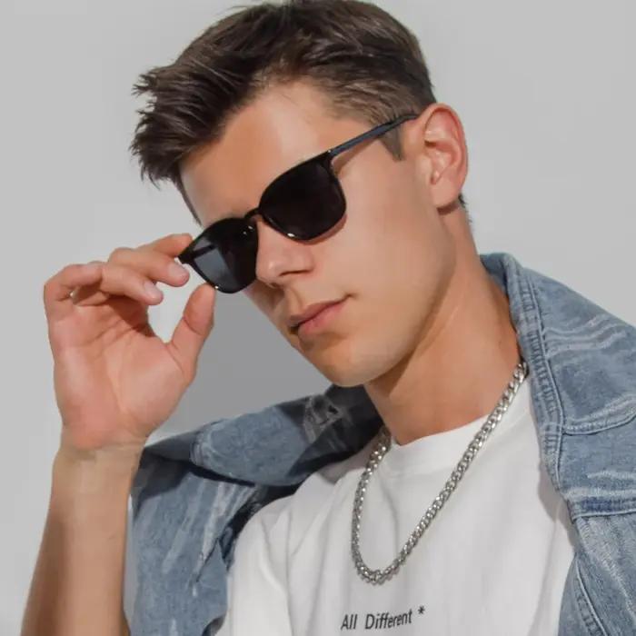 Lunettes de soleil carrées pour hommes et femmes, monture rectangulaire, Oculos Y2K rétro dégradé Hi