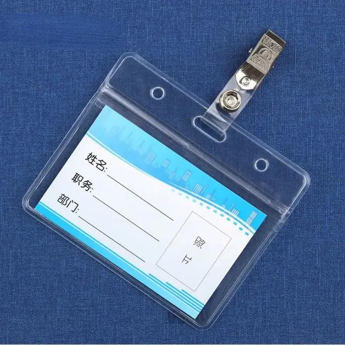 Porte-cartes de protection en PVC pour cartes de bus, cartes d'accès, cartes bancaires, cartes de tr
