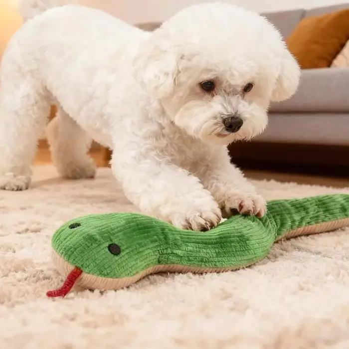 Jouet interactif pour chien en forme de serpent