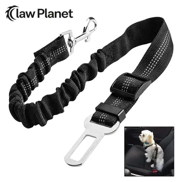 Ceinture de sécurité pour chien avec amortisseur et ligne réfléchissante