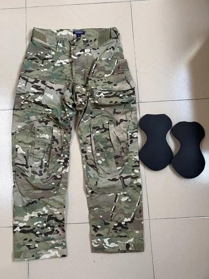 Pantalon tactique feuilles assault printemps automne - résistant randonnée chasse fonctionnel homme