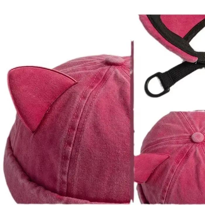 Nouveau Style coréen oreilles de chat femme chapeau rétro hommes femmes réglable Docker casquette à